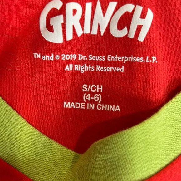 Grinch “Don’t Be A Grinch” Pajama Set Small 4 6 Matching Christmas - Picture 2 of 10
